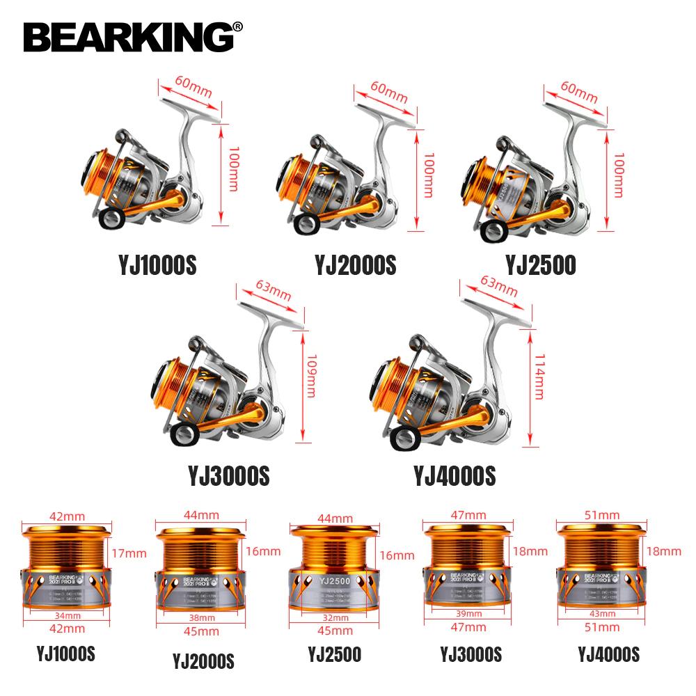 BEARKING Марка YJ серии 7BB, подшипник из нержавеющей стали, 6,2:1, рыболовная катушка, тормозная система, 33 фунта, максимальная мощность, вращающееся колесо, рыболовная катушка