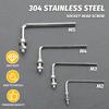 880 Metric Bolt Assortment M2 M3 M4 M5 Stainless Steel Screws Nuts and Washers 8mm-20mm Hex Socket Head Cap Machine Screw Silver