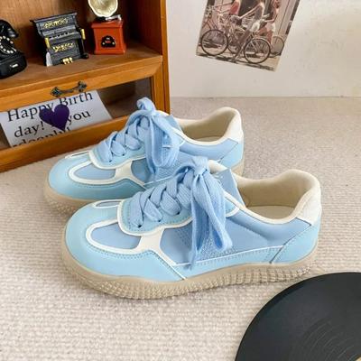 2024 Новые популярные женские туфли на вулканизированной подошве со шнуровкой и небольшим воротом, спортивная обувь для повседневной носки на весну и осень