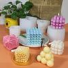 3d Bubble Cube Soy Wax Candle Mold Diy Silicone Plaster Decoration Candles Mould Soy Aroma Wax Soap Mold Candle Crafts