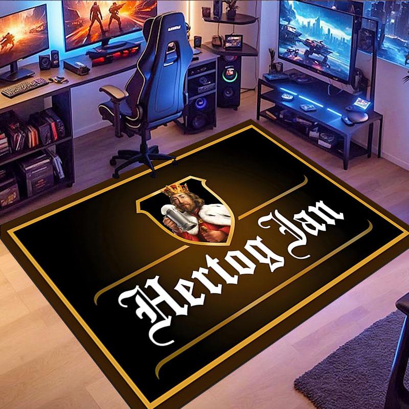 Hertog Jan logo rug, non-slip rug, suitable for living room, bedroom, game room, computer room and home décor.