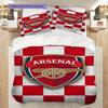 "Arsenal Emblem Golden Texture" Three-piece set (1 * duvet cover + 2 * pillowcase, without core) 2DFlat Duvet cover and pillowcase Bedding set