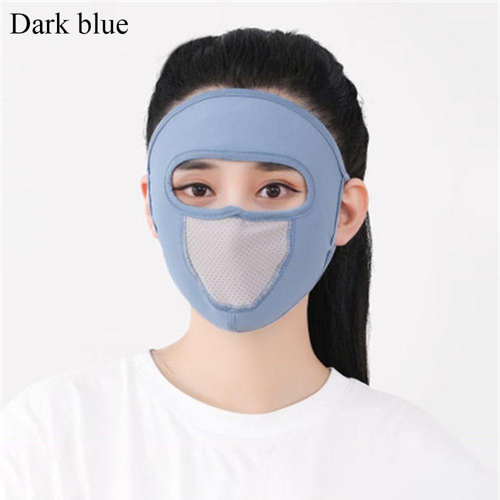 Ice Silk UV Protection Mask Breathable Forehead Protector Fashion Sun Protection Mask  Summer