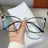 KAMMPT Oversized Cat Eye Glasses Women 2024 New Vintage Design Decorative Eyewear Trendy Fashion Blue Light Blocking Eyeglasses