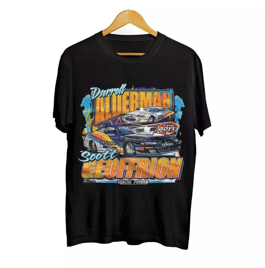 Винтажная футболка Nascar Scott Geoffrion Darrell Alderman Ретро Винтаж Подарок Фанатам Унисекс Футболка