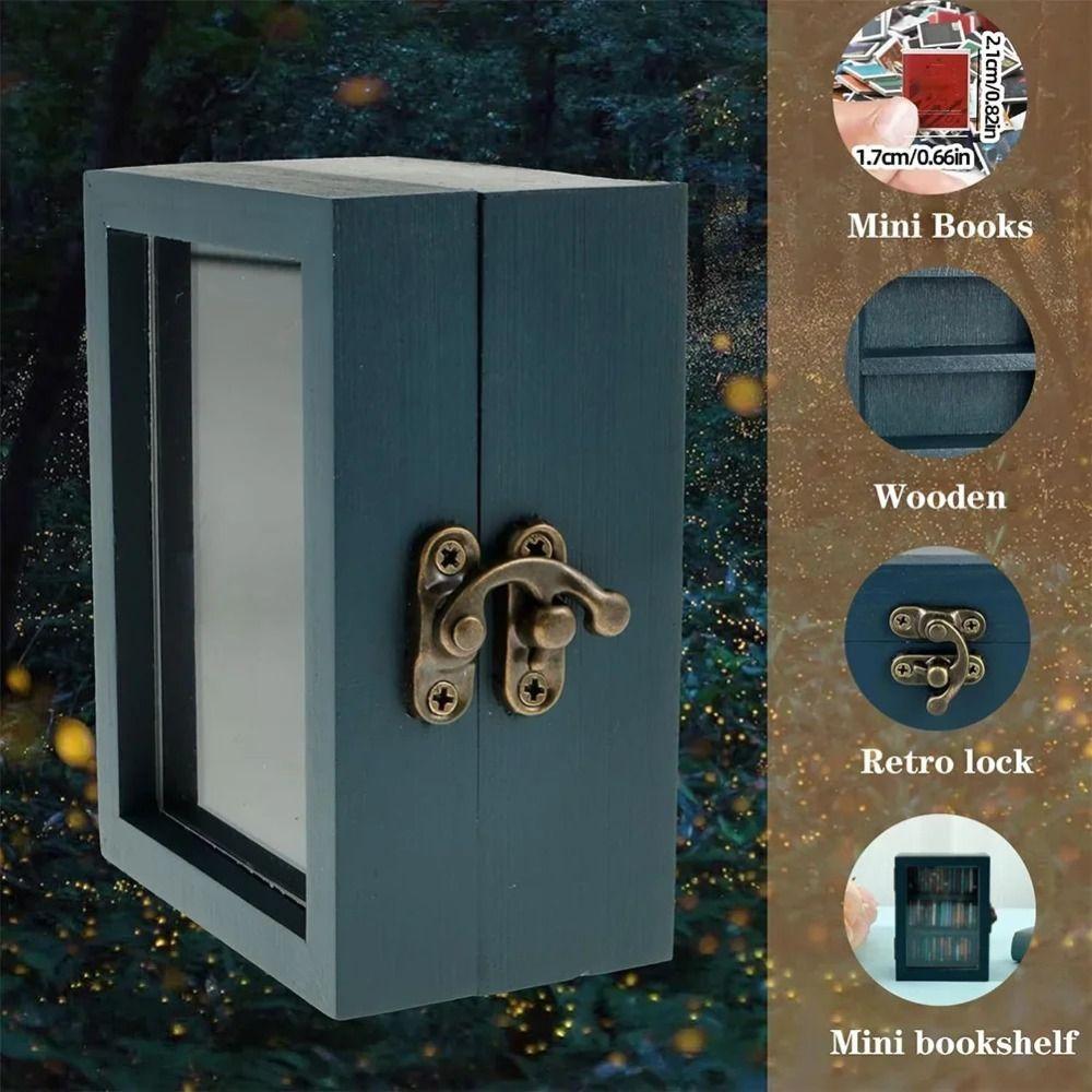 Настольное украшение Карманная Тревога Книжная полка Деревянная Миниатюрная Деревянная Книжная полка Карманная Книжная полка Дом