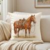 Blue Roan Ranch Horse Western Pillow Case Breathable Organic Short Plush Cushion Covers WrinkleResistant Soft Durable