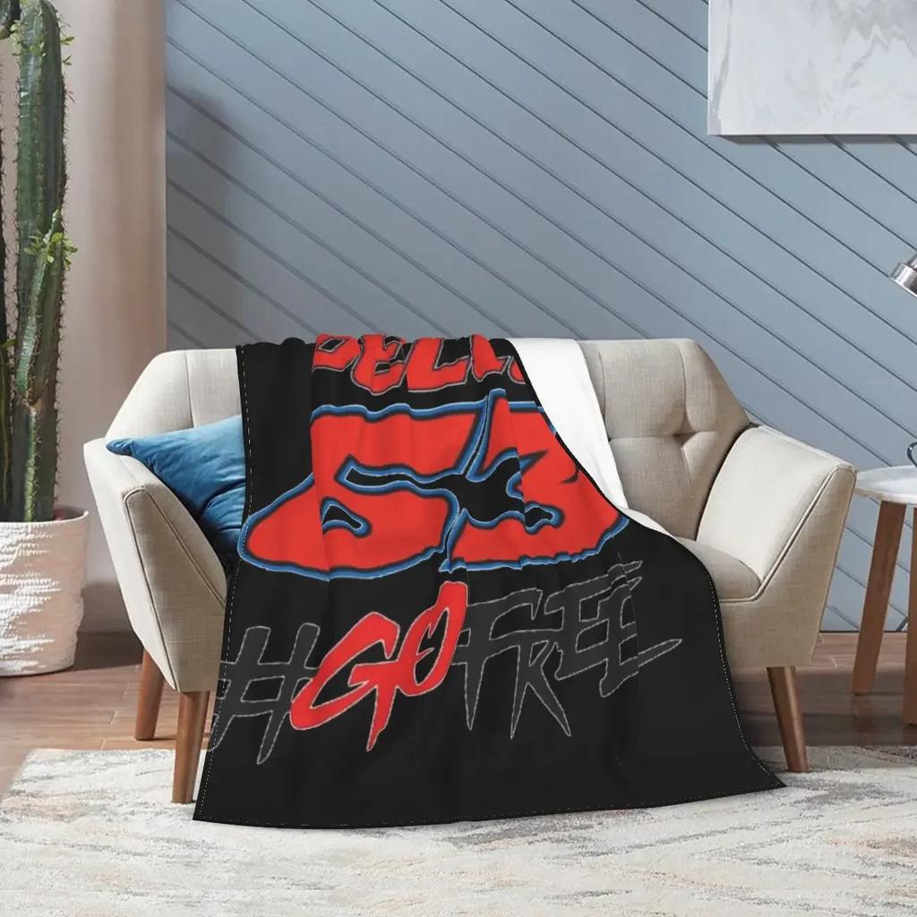 Pecco Bagnaia 63 Go Free Blanket Soft Warm Flannel Throw Blanket Bedspread for Bed Living room Picnic Travel Home Sofa
