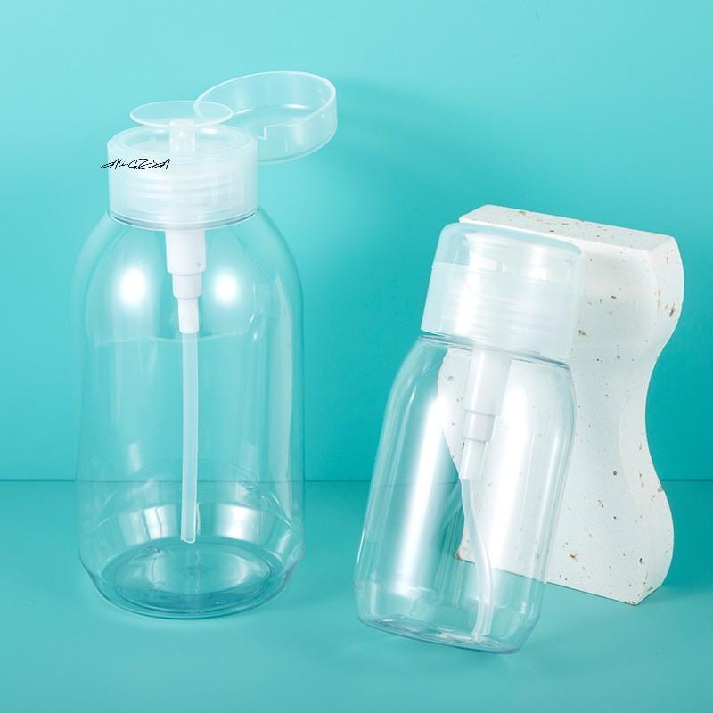 Многоразовая бутылка с дозатором-помпой для жидкости для снятия лака, жидкости для снятия макияжа 200/300/500 мл, пустая бутылка для розлива