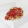 Fashion Exquisite Alloy Large Rhinestone Glass Brooch Exaggerated Temperament Women'S Clothing Corsage Jewelry Pin