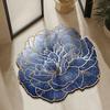 Floor Mat 3D Flower Design Anti-Slip Wear-Resistant Backing Quick-Drying Drainage Mat Bath Entrance Rug