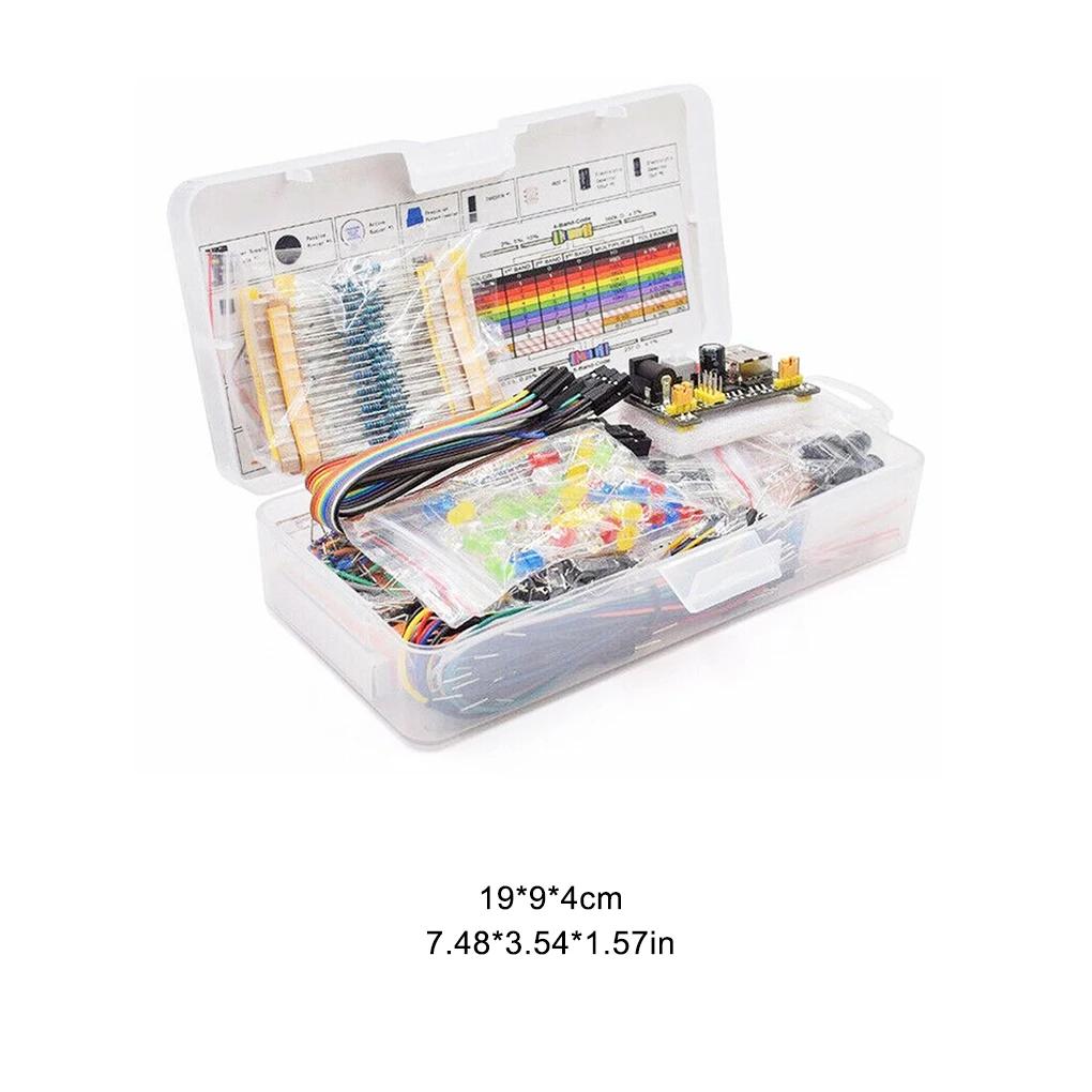 Набор для начинающих DIY-проектов для Arduino UNO R3, электронный DIY-набор, набор электронных компонентов с коробкой, макетная плата на 830 точек