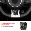 Carbon Fiber Steering Wheel Chin Decorative Sticker 6 Color Interior Accessory Kit for Fiat 500/ABARTH 2020-2023