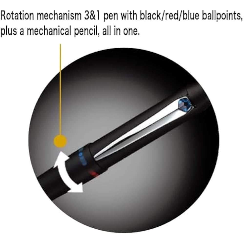 Многофункциональная ручка Mitsubishi Pencil Jetstream Prime 3 & 1 0.5 Темный Бордовый Легко Писать MSXE450...