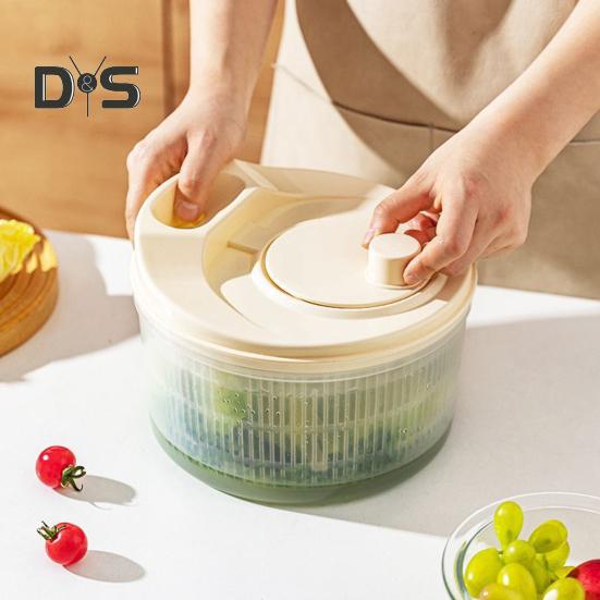 Высокоэффективная центрифуга для сушки овощей с ручкой, не содержит бисфенол А, простая в использовании ручная центрифуга для сушки овощей и салата, корзина для сушки