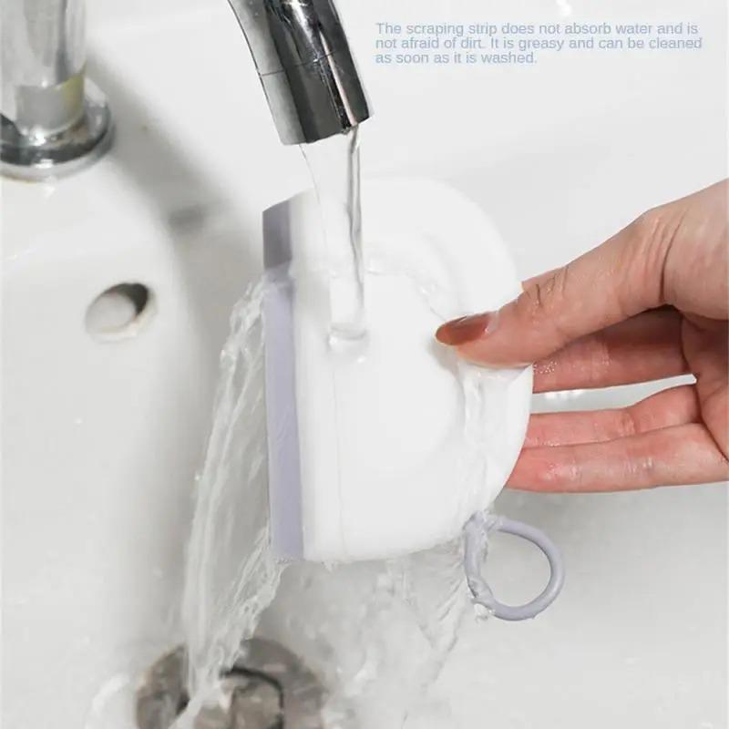 1 шт. Портативная настольная доска для протирки, Салфетка для ванной комнаты, Артефакт для стекла, Мини-пластиковый скребок для мытья окон, Скребок для чистки зеркала в ванной комнате