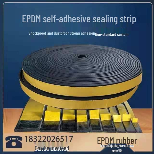EPDM Self-Adhesive Foamed Rubber Sealing Strip for Distribution Box Cabinets