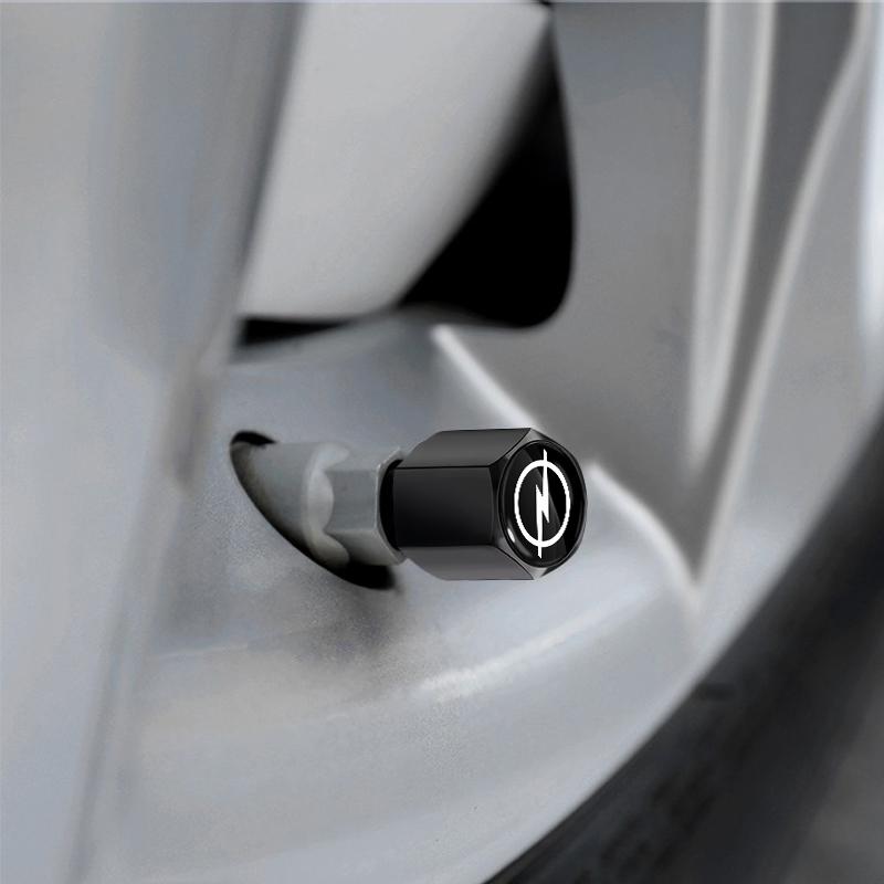 BBHE3 Car Tire Valve Stems Cap With Keychain Anti-Theft Compatible For Opel Astra j g Insignia Corsa d Vectra c Zafira a Auto Gadgets