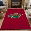 Wild Nature Bear Silhouette Design Patterned Carpet, Non Slip Mat Suitable for Living Room and Bedroom Sofas
