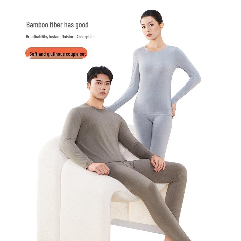Женский антибактериальный теплый комплект нижнего белья из кашемира с добавлением шелка: Мягкий, Легкий и Утепленный для Осени/Зимы