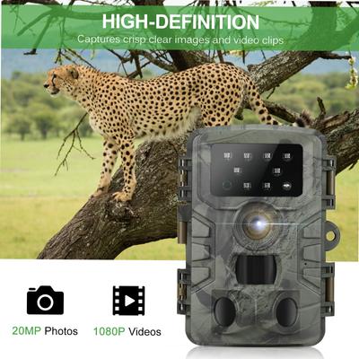 Камера Trail Водонепроницаемая охотничья игровая камера 20MP 1080P с 3 инфракрасными датчиками движения ночного видения