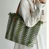 Simple Trendy Canvas Tote Bag, Large Capacity Shoulder Bag, Versatile Shopper Handbag