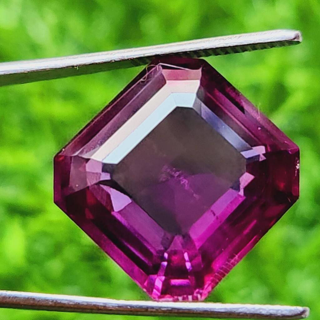 17 mm Natural Padparadscha Sapphire Asscher Cut Certified Loose Gemstone