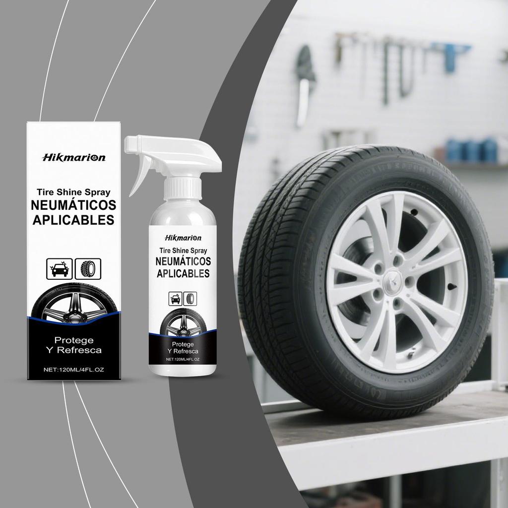 Hikmarion Tire Shine Spray: Ideal for Daily Car Wash & Tire Care
