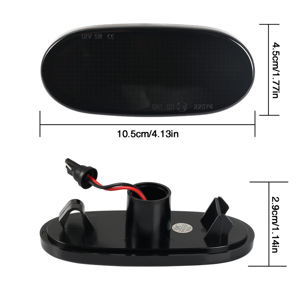 2 шт. Для Mercedes-Benz Sprinter W906 2006-2018 VW Crafter 2006-2016 Прозрачные и дымчатые линзы Светодиодные боковые габаритные огни Янтарные огни