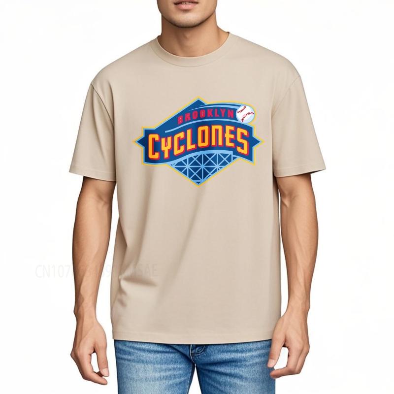 Бренд летняя женская футболка Brooklyn Cyclones Дизайн с логотипом бейсбольной команды Короткий рукав Для тренировок Круглый вырез Футболка хлопковая футболка
