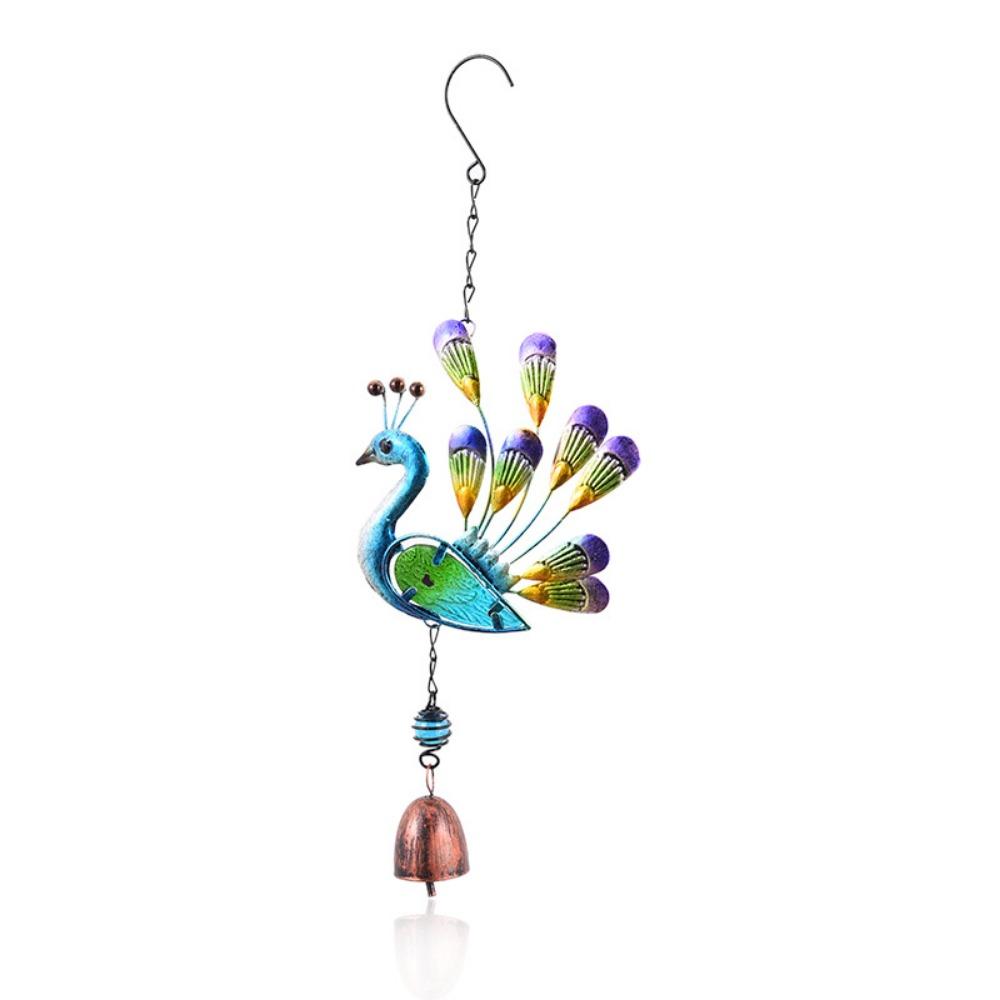 Exquisite Peacocks Hanging Wind Chime Antirust Iron Hanging Pendant  Indoor