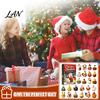 Holiday Gift for Boys Girls 24 Days Chicken Figures Advent Calendar, Farm Animals Countdown Cute Surprise Mini Boxes with Hen And Rooster Design