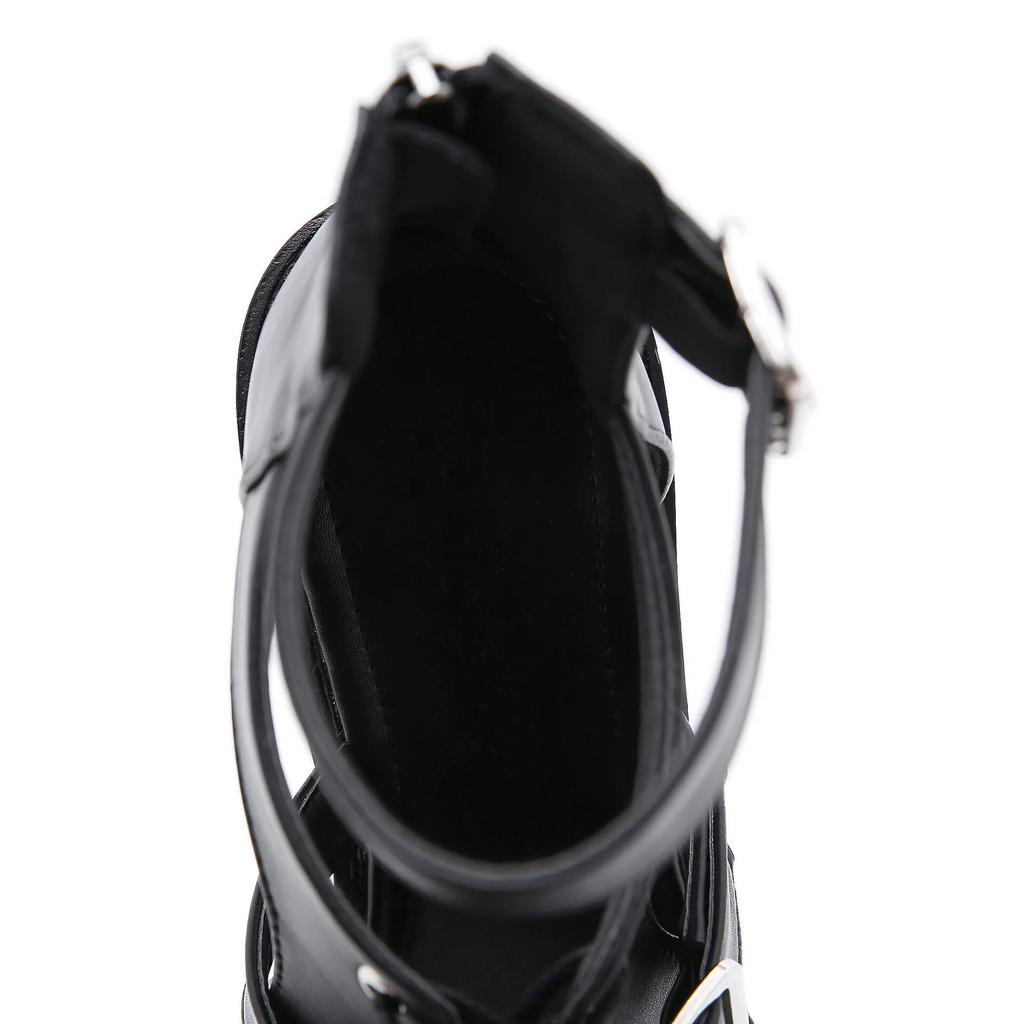 Женские туфли на очень высоком каблуке с пружинной молнией сзади на каблуке 13 см, женские сандалии в римском стиле на толстой подошве, Lhx