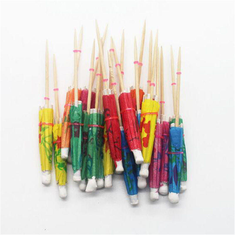 40 шт. Бумажные коктейльные зонтики-парасольки, принадлежности для вечеринок и свадеб, палочки для напитков луау