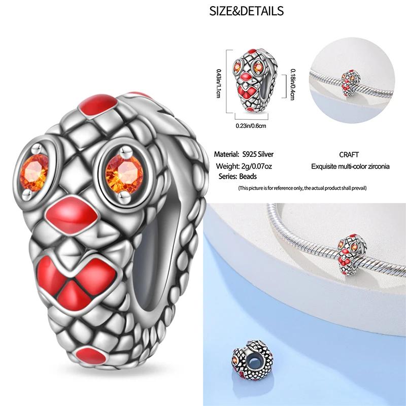 100% Медь Изысканные Карты Таро Браслет Подвески Кроваво-Красный Огненный Змей Роза Шармы Бусины Сделай Сам Украшения Для Женщин