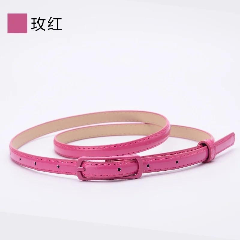 Ladies Fine Belt Japanese Word Buckle PU Belt Ladies Fashion Belt Thin Waist Skirt