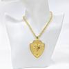 Hip-Hop Gold-Plated Saint Michael Archangel Medal Pendant Necklace for Men Women Party Religious Protection Jewelry Prayer Gift