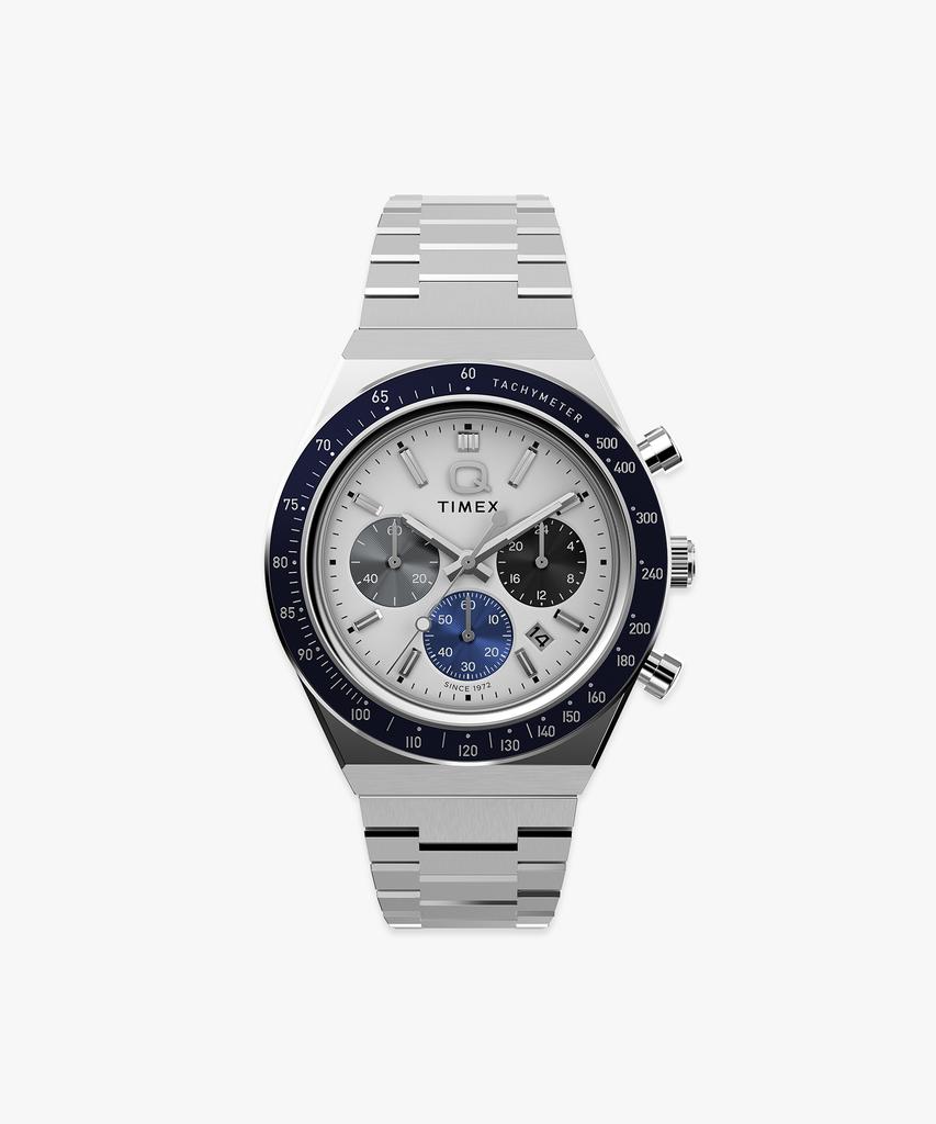 Taimaegseu Q Timex Chronograph Subdial Metal Watch 40Mm