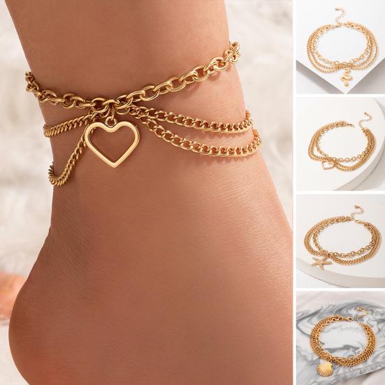 Модная цепочка для ног, расширенный геометрический креативный женский браслет на щиколотке