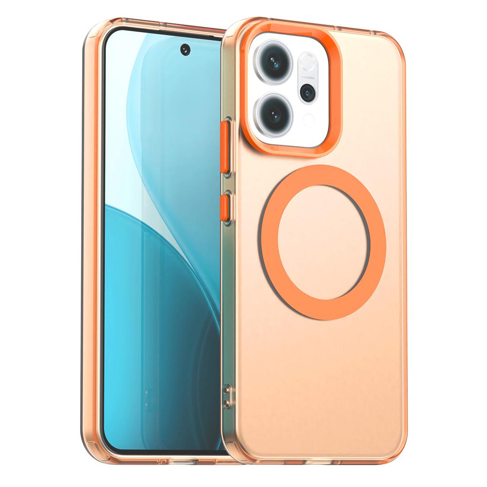 Магнитный беспроводной зарядный чехол для OPPO Reno 14F 14 Pro Reno14 F 5G Чехол Конфетные цвета Прозрачная задняя крышка Fundas Coque