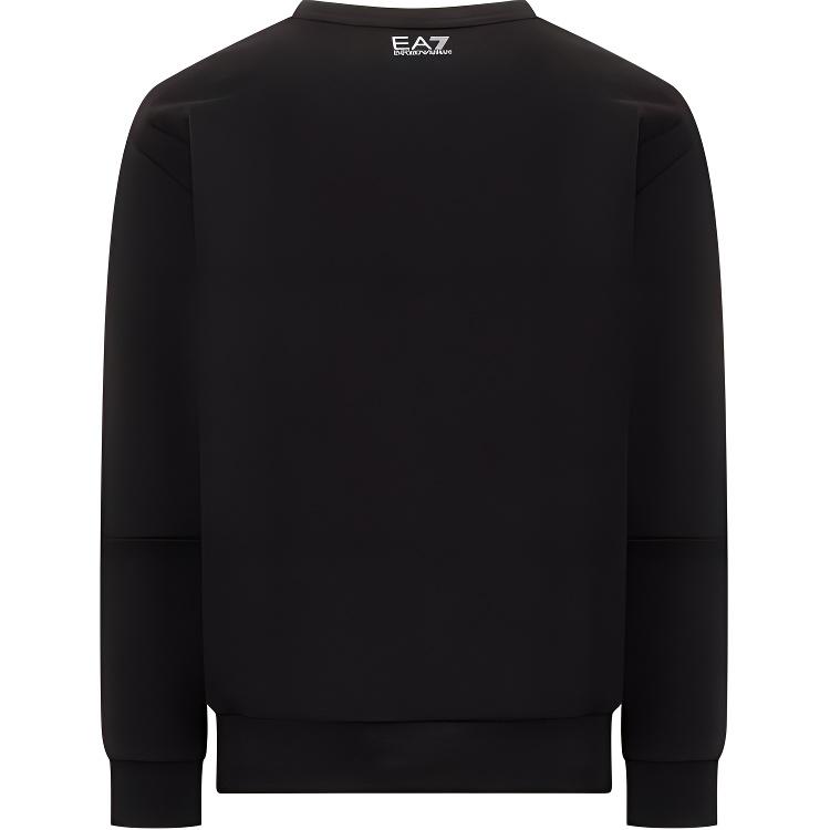Emporio Armani Свитшот мужской с принтом логотипа, с круглым вырезом, длинным рукавом, черный 6DTM11-TJZCZ-0200