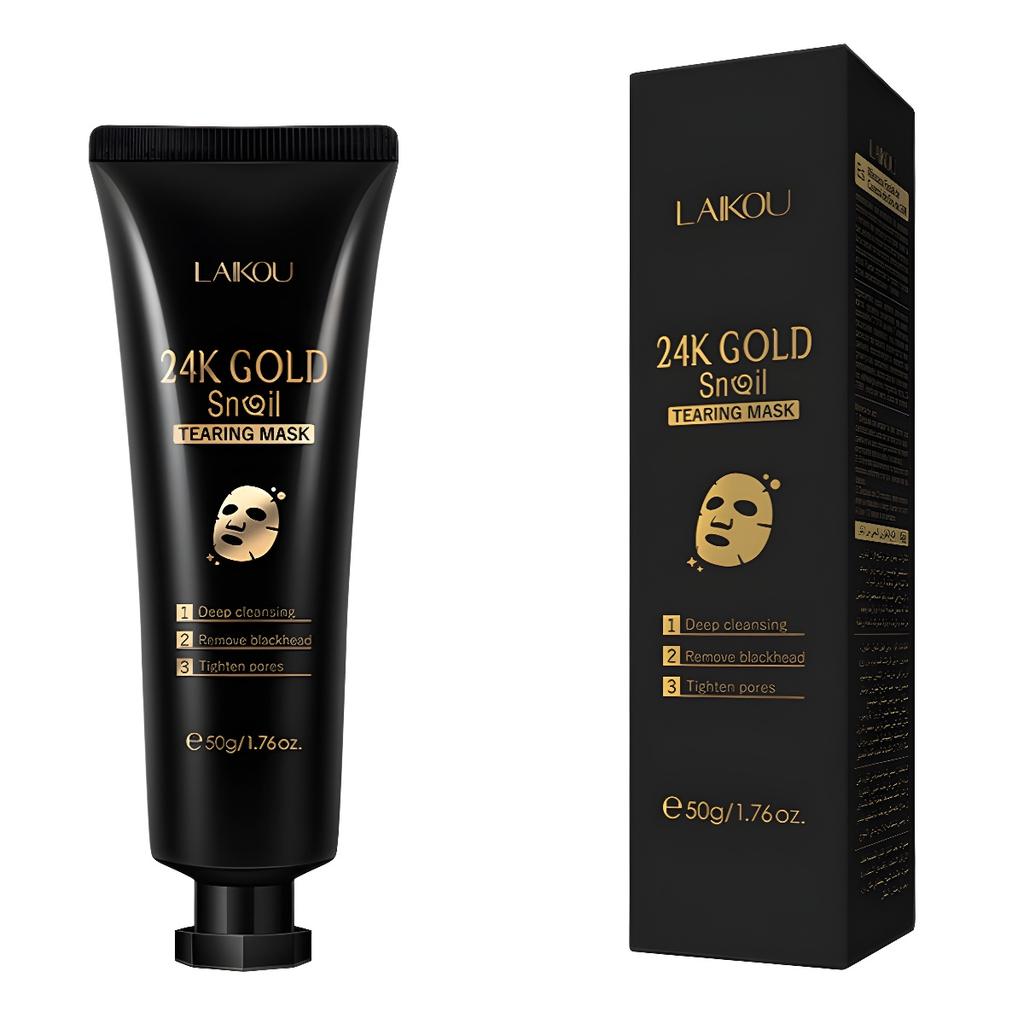 Маска LAIKOU Gold Leaf Snail Tear Mask 50 г, цветная коробка Очищающие средства по уходу за кожей