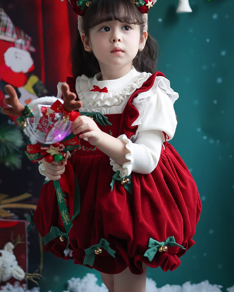 Christmas Cosplay Costume Princess Set Clothes Santa Claus Costume Kids Girls [New King] Children's Dress/Sweater Autumn/Winter (110cm)