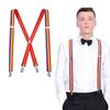 Стильные подтяжки X-образной формы и набор галстука-бабочки регулируемой длины, подходят для большинства мужчин и женщин, 4 прочные клипсы, универсальное использование