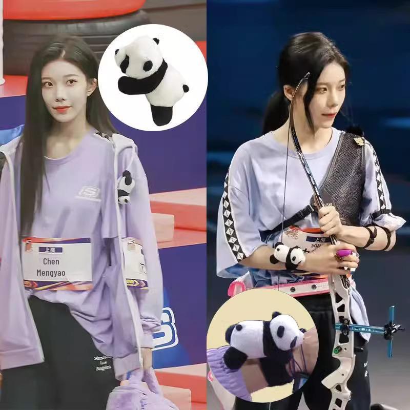 Trendy Plush Panda Bracelet: Cute Cartoon Wristband for Women & Kids - Bicycle Accessory