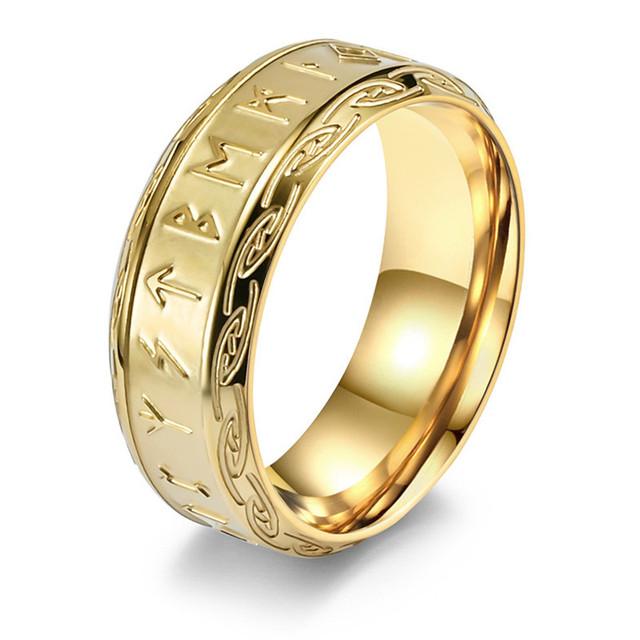 Винтажные кольца с рунами Одина, норвежского викинга, модные серебряные кольца из нержавеющей стали со словами, свадебные украшения