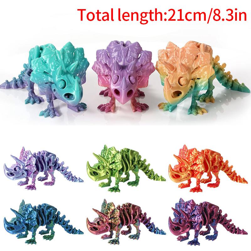 3D-печатный китайский дракон, вращающиеся драконы, детские подарки, реалистичная статуя дракона, ландшафтное украшение, печатные фигурки животных