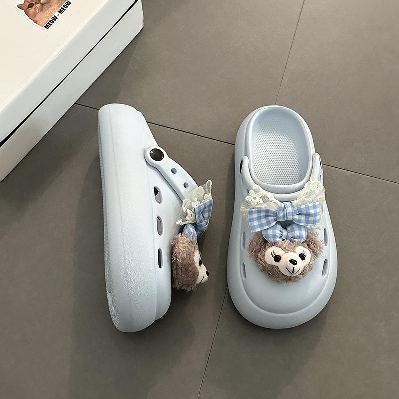 SSBL bow Sydney bag head полутапочки женская верхняя одежда весна-лето 2025 новые дырочные туфли две носки сандалии