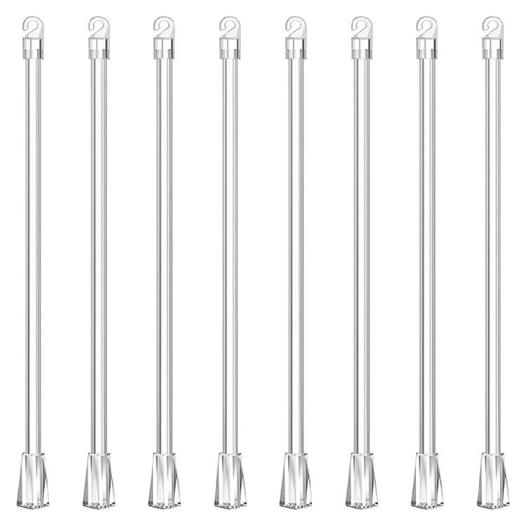 2/4/6/8/10 шт. 30 см Палочки для управления оконными жалюзи Прозрачный акриловый стержень для управления шторами Палочка с ручкой и крючком для вертикальных жалюзи