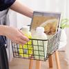 Metal Wire Storage Basket Kitchen Counter Living Room Table Fruits Remote Controls Accessories Small Items - Black